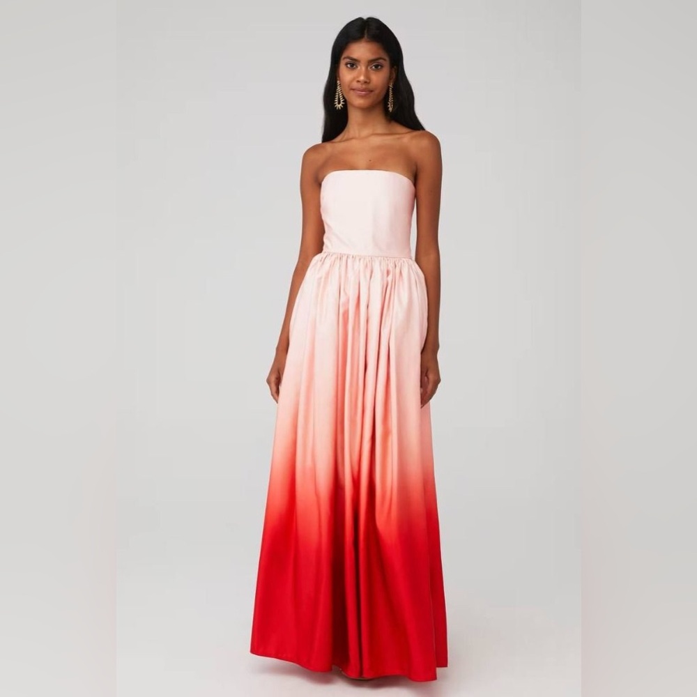 SAU LEE Teigen Gown In Blush Red Ombre, brand new, never worn, no flaws. - Picture 14 of 15